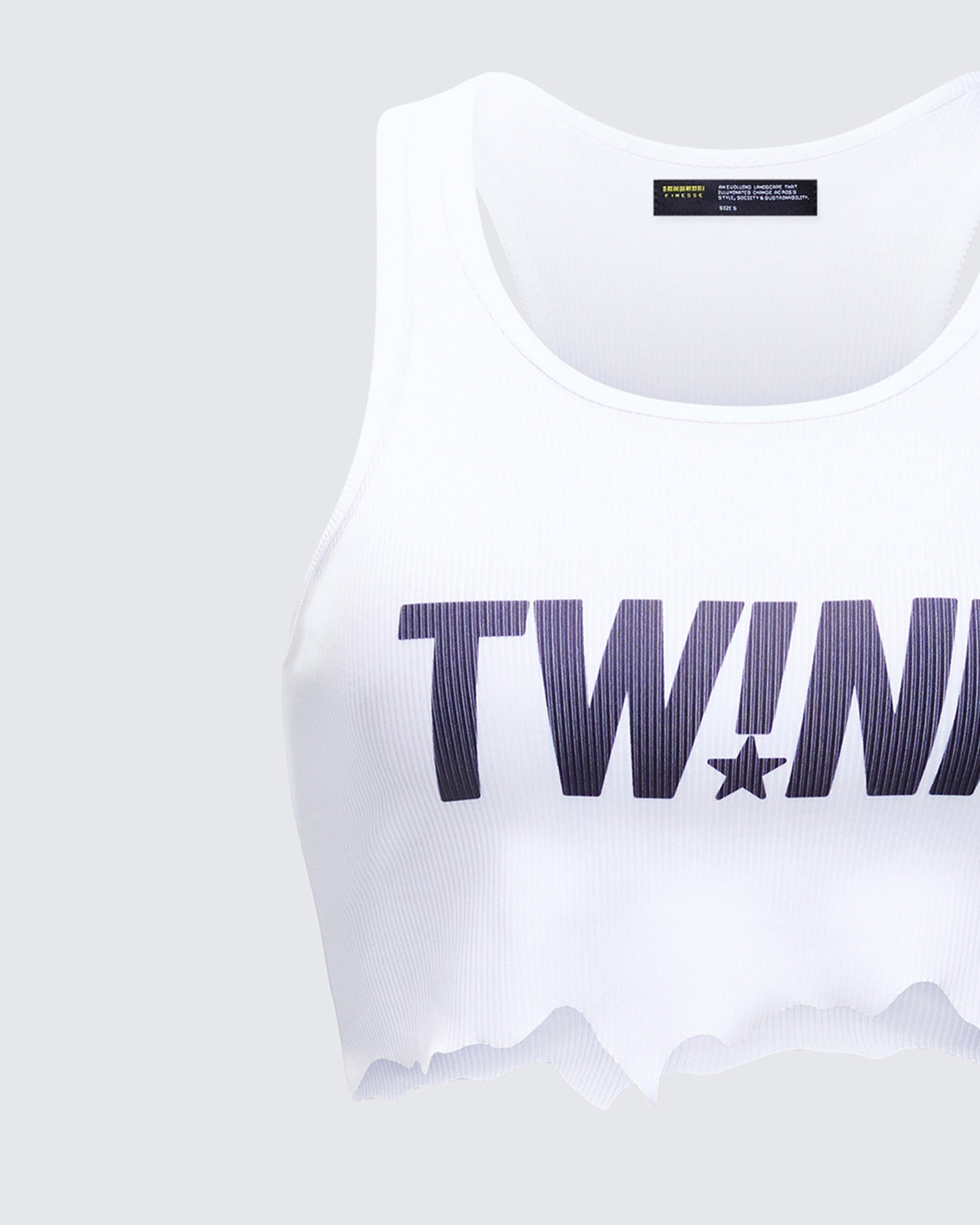 Maxine White Graphic Cut Off Tank