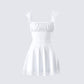 Cove White Lace Trim Mini Dress