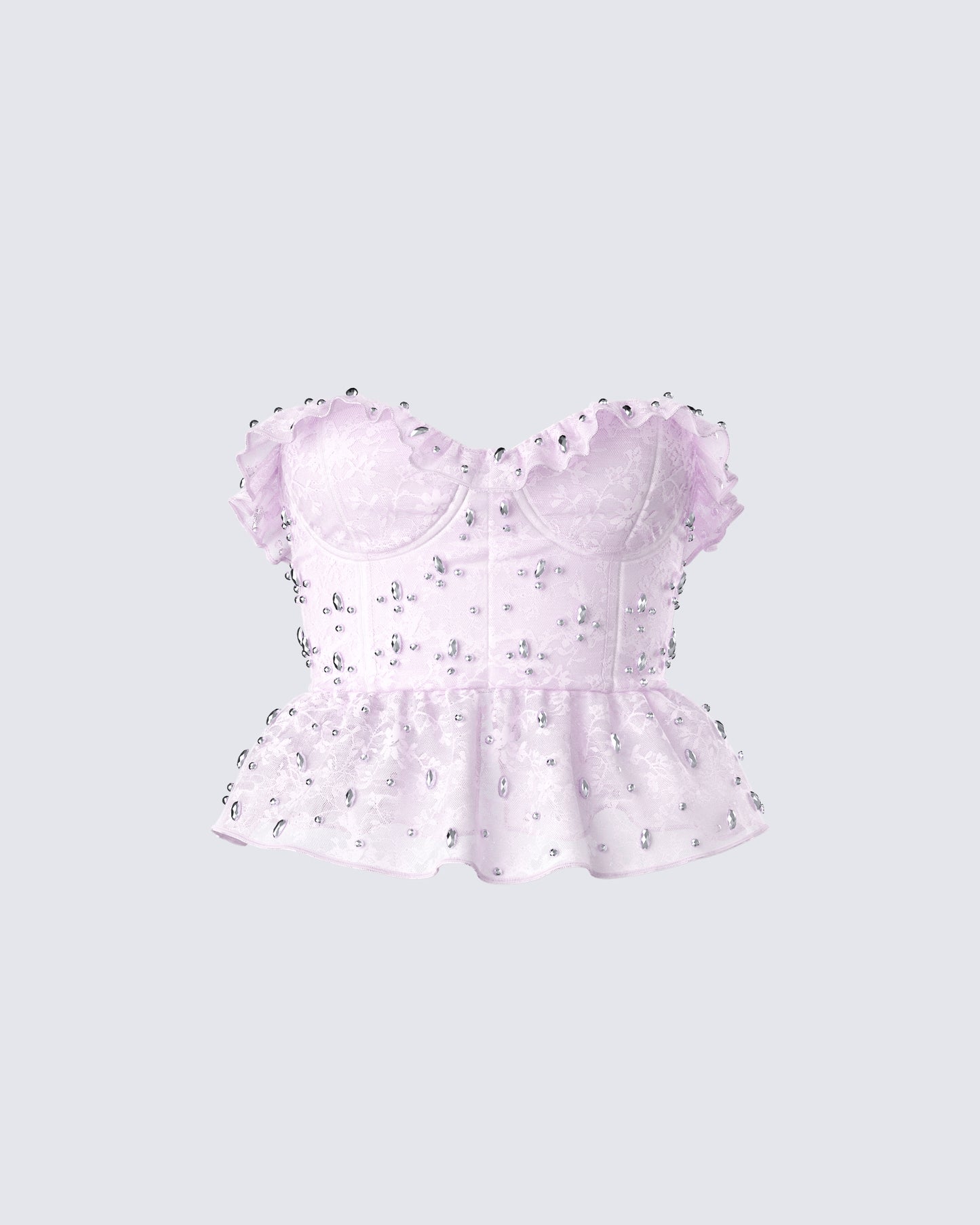 Keilani Pink Hand Beaded Rhinestone Top