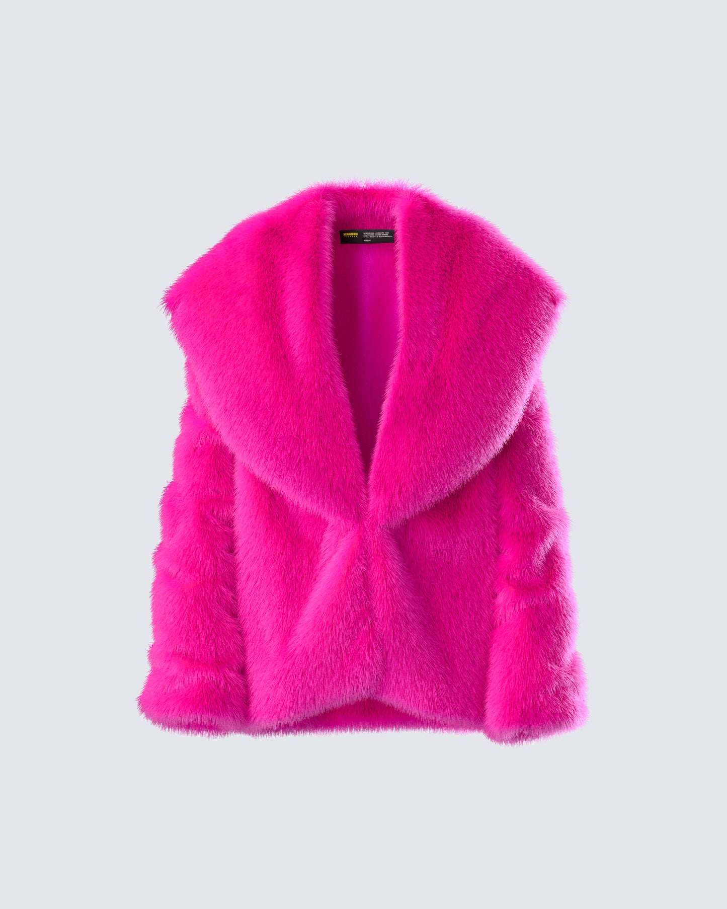 Rosamond Hot Pink Vegan Fur Jacket