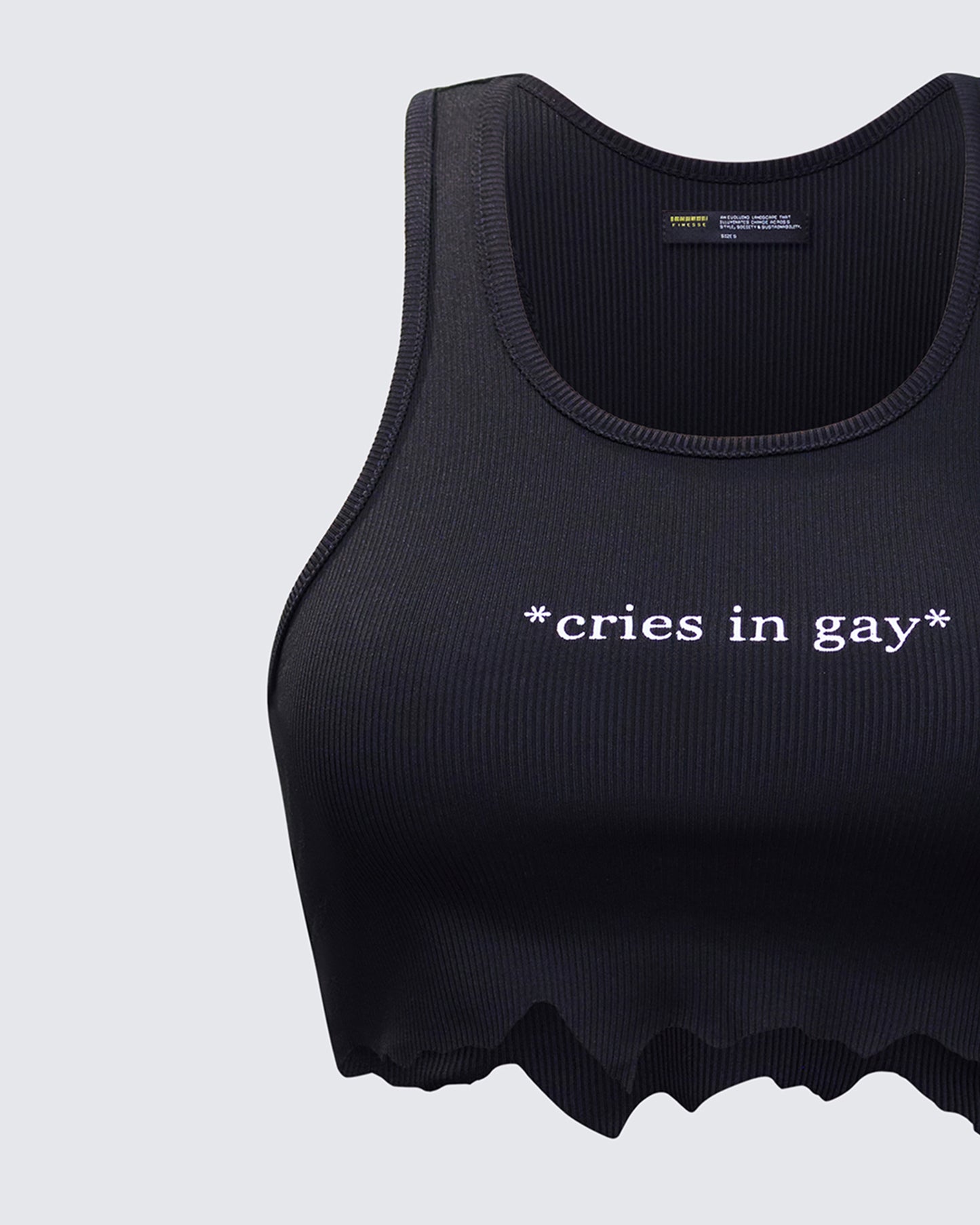 Emery Black Graphic Cut Off Tank