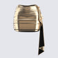 Bianca Metallic Gold Drape Skirt