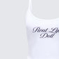 Atara White Slogan Cami Top