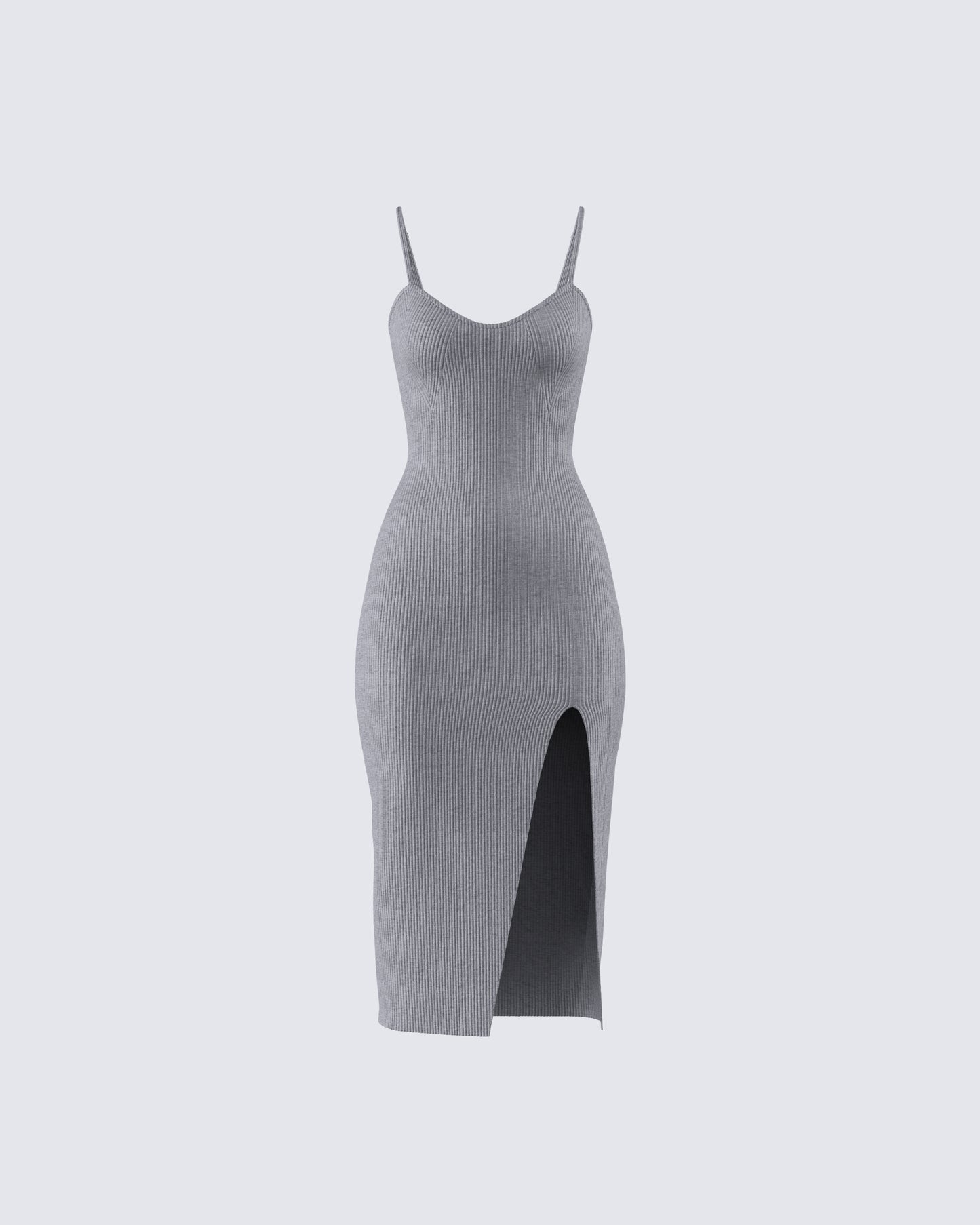 Ilana Grey Rib Sweater Dress