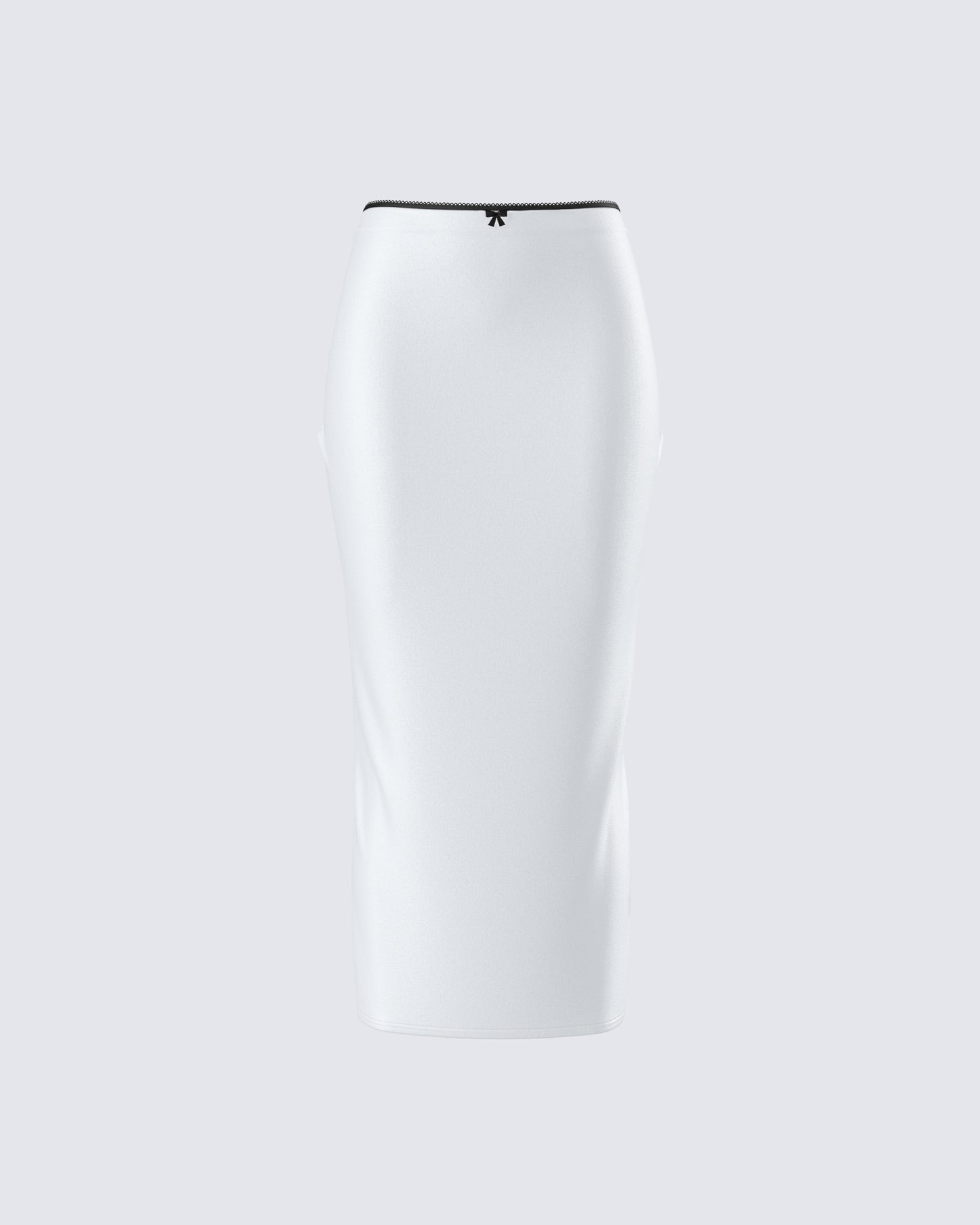 Georgia Ivory Satin Midi Skirt