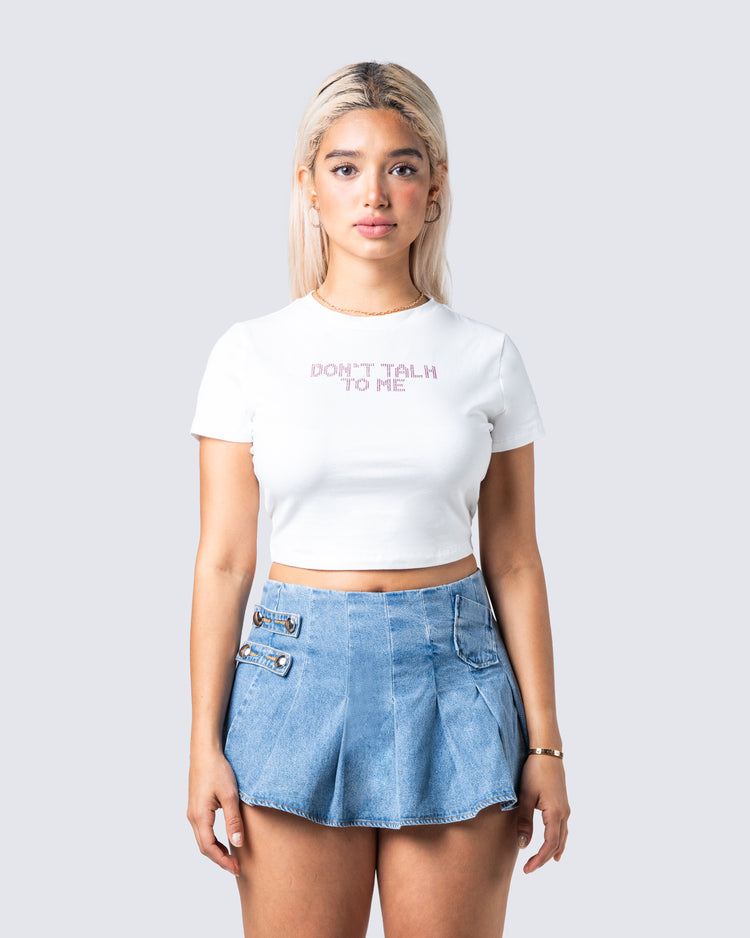 Jessamine White Jersey Graphic Top