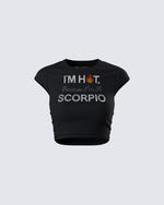 Haven Black Scorpio Graphic Top