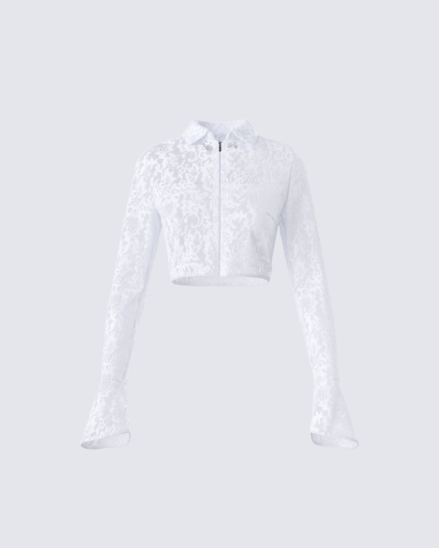 Eunji White Lace Blouse Top