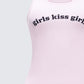 Joel Pink Ribbed Slogan Tank