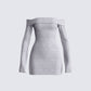 Abeni Grey Sweater Mini Dress