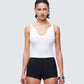 Fia White Strappy Ribbed Tank Top