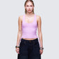 Nixie Pink Lace Up Tank