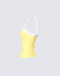 Rosalia Yellow Graphic Knit Top