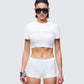 Gaia White Rhinestone Top