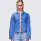 Freesia Blue Bow Tied Denim Shirt Jacket