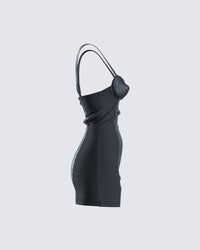 Maria Black Satin Bustier Dress