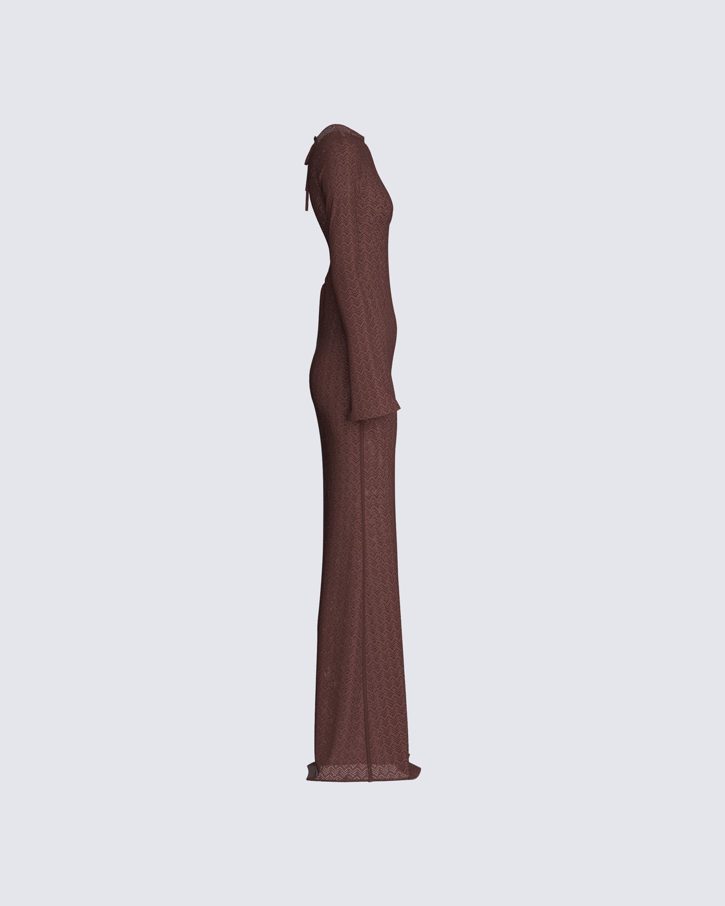 Landis Brown Knit Maxi Dress