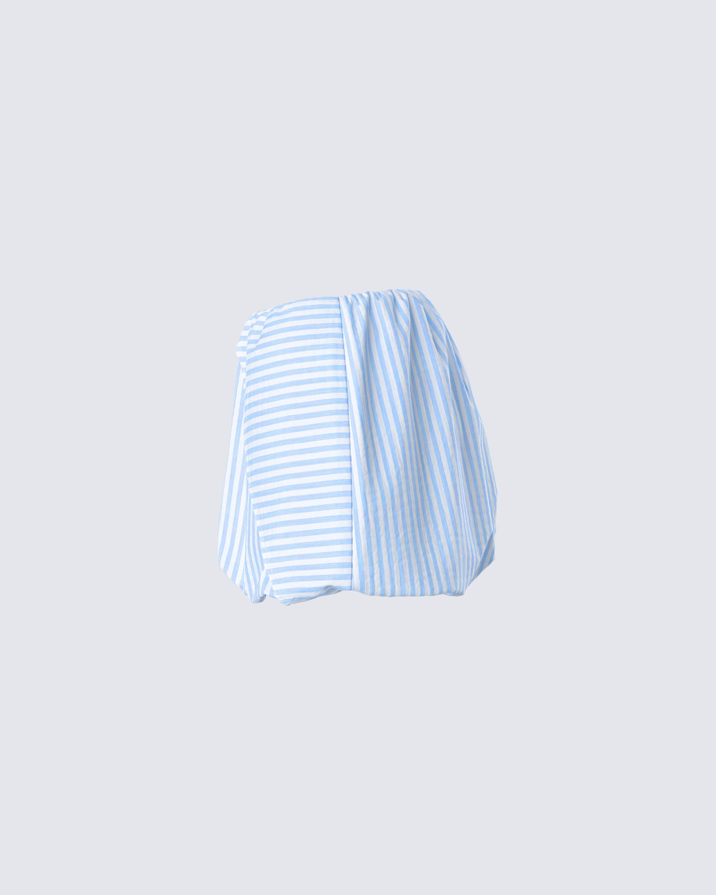 Isha Blue Striped Micro Mini Bubble Skirt