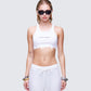 Emery White Graphic Cut Off Tank