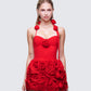 Bellerose Red Rose Detail Halter Corset Top model front
