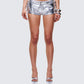 Women's silver shorts front view – FINESSE