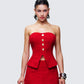 Women's red top front view – FINESSE