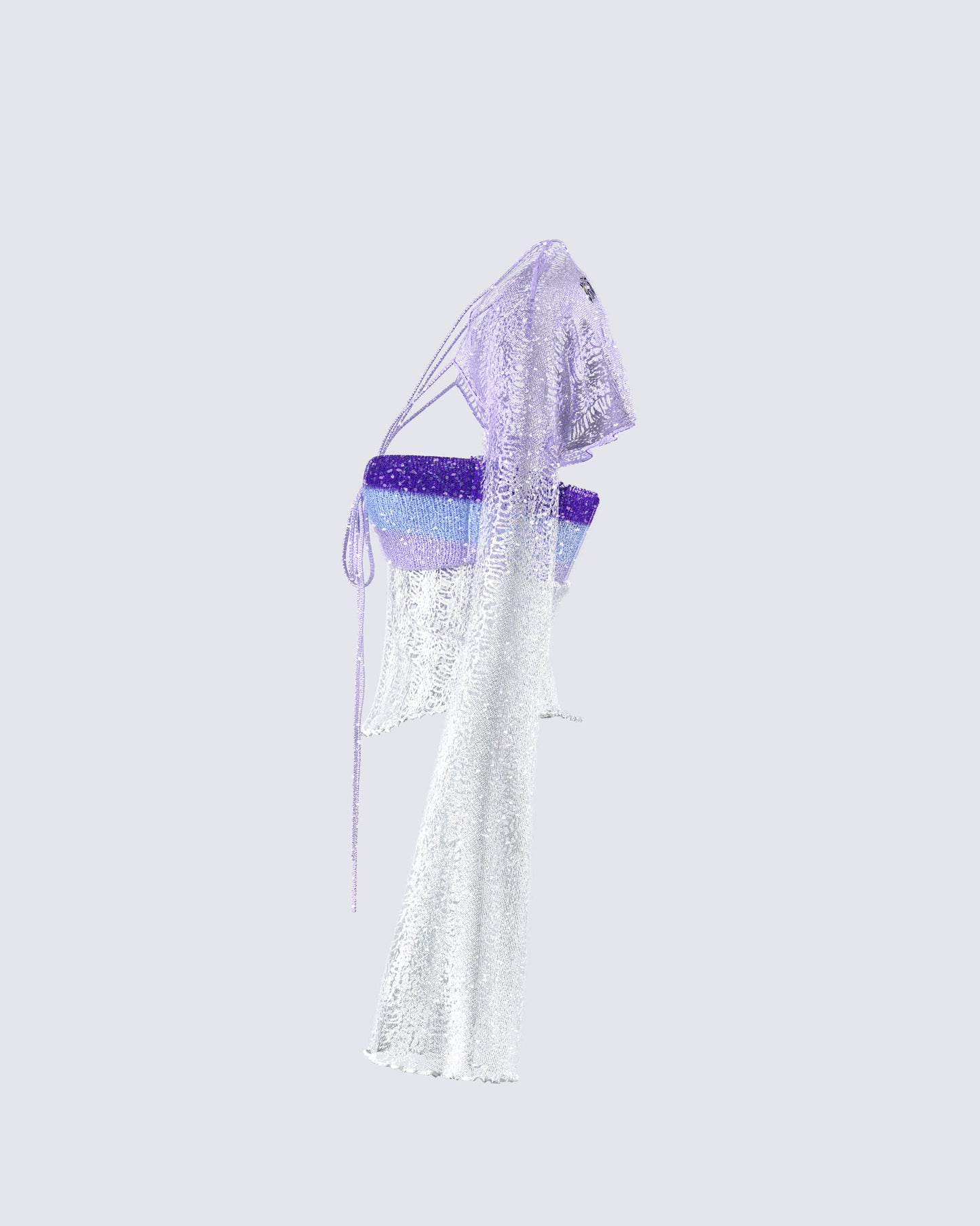 Vanessa Purple Sequin Knit Top