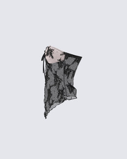 Lucid Lace Strapless Top Black