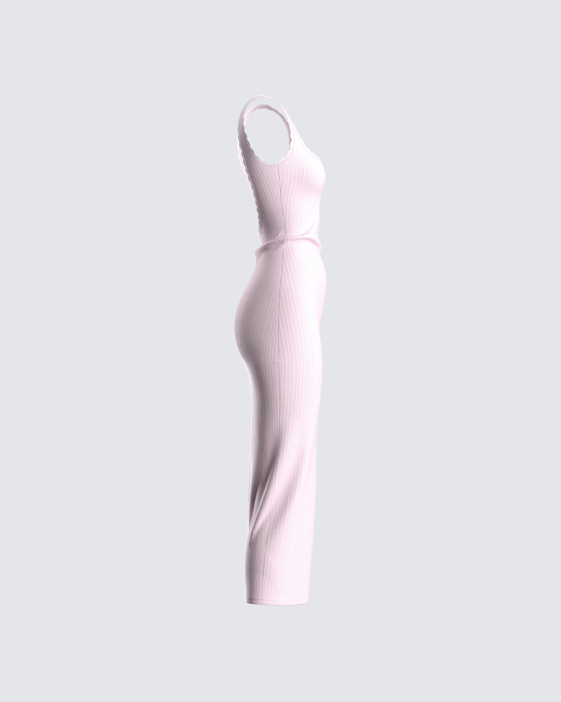 pink midi ribbed dress Bella Ribbed Midi Dress - Pink
