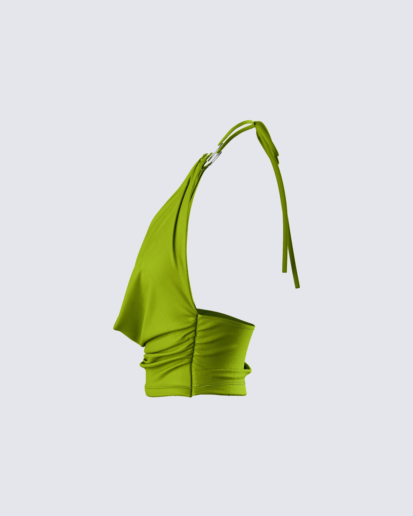 Didi Green Cowl Neck Halter Top