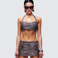 Hosea Brown Vegan Leather Bra model front