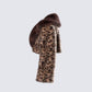 Kenza Brown Faux Leopard Fur Jacket