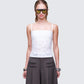 Sybil White Detachable Cami Top