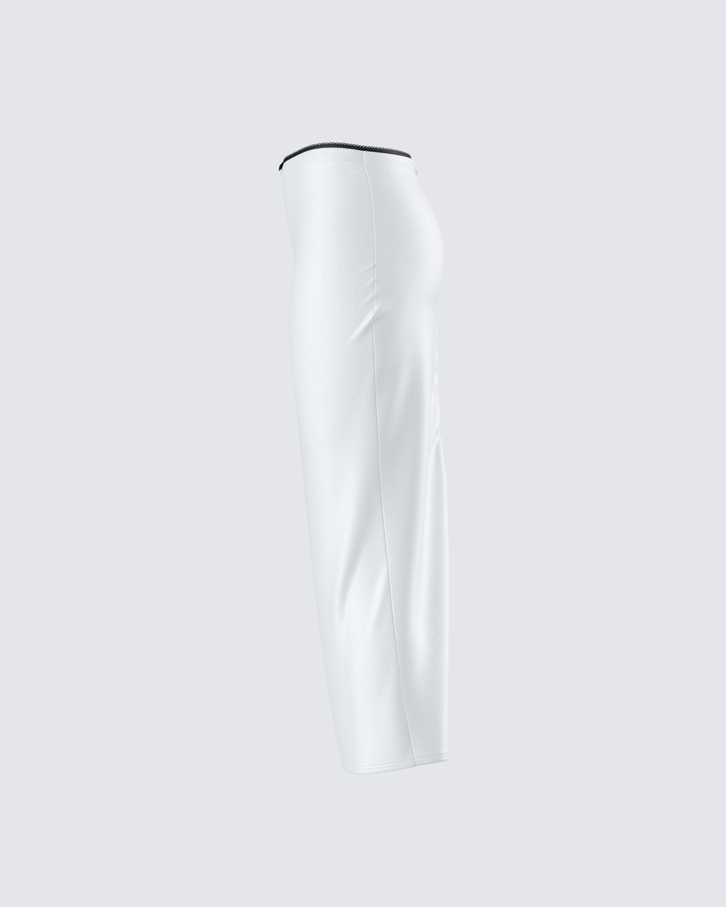 Georgia Ivory Satin Midi Skirt