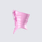 Rivi Pink Flower Corset Top
