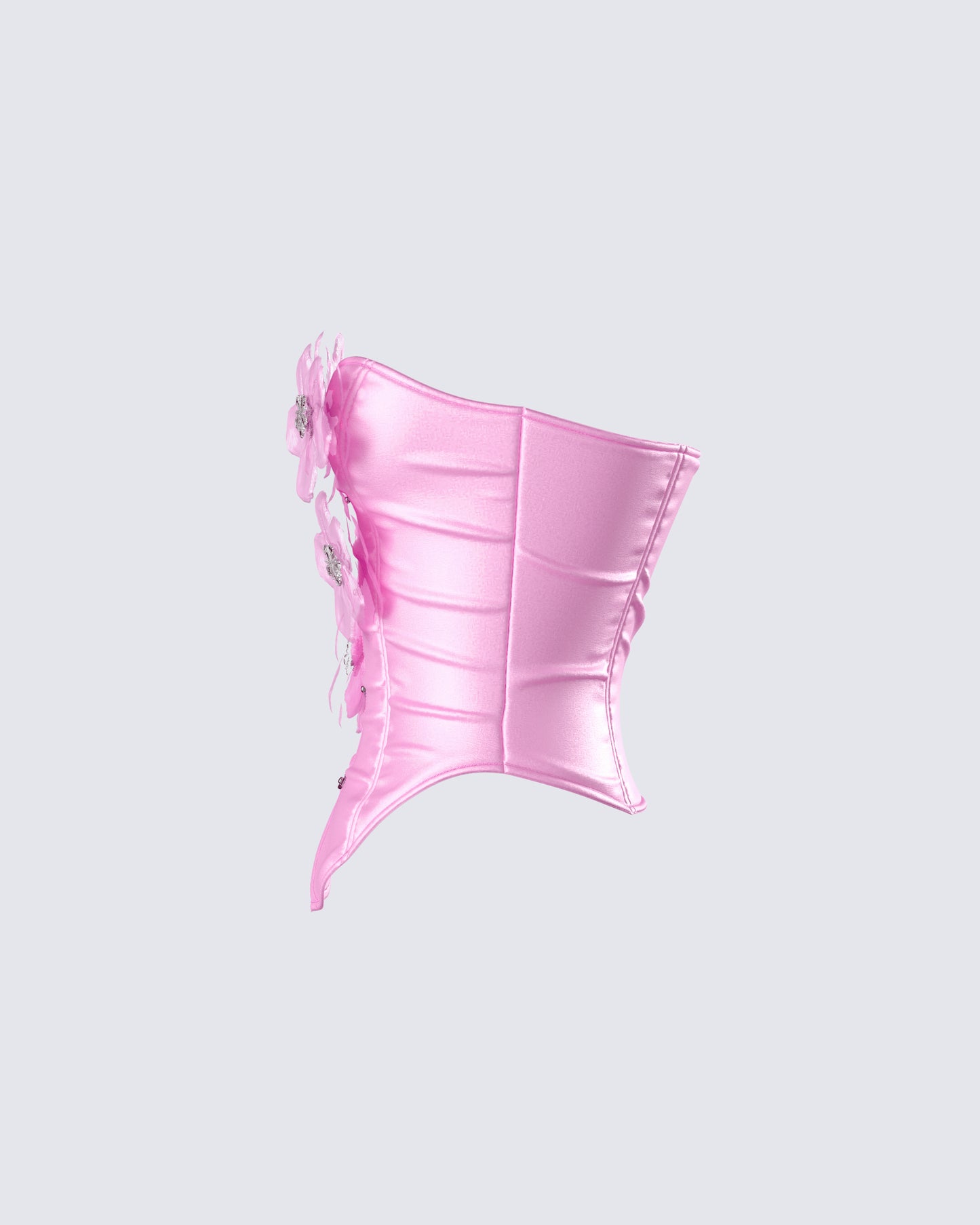 Rivi Pink Flower Corset Top