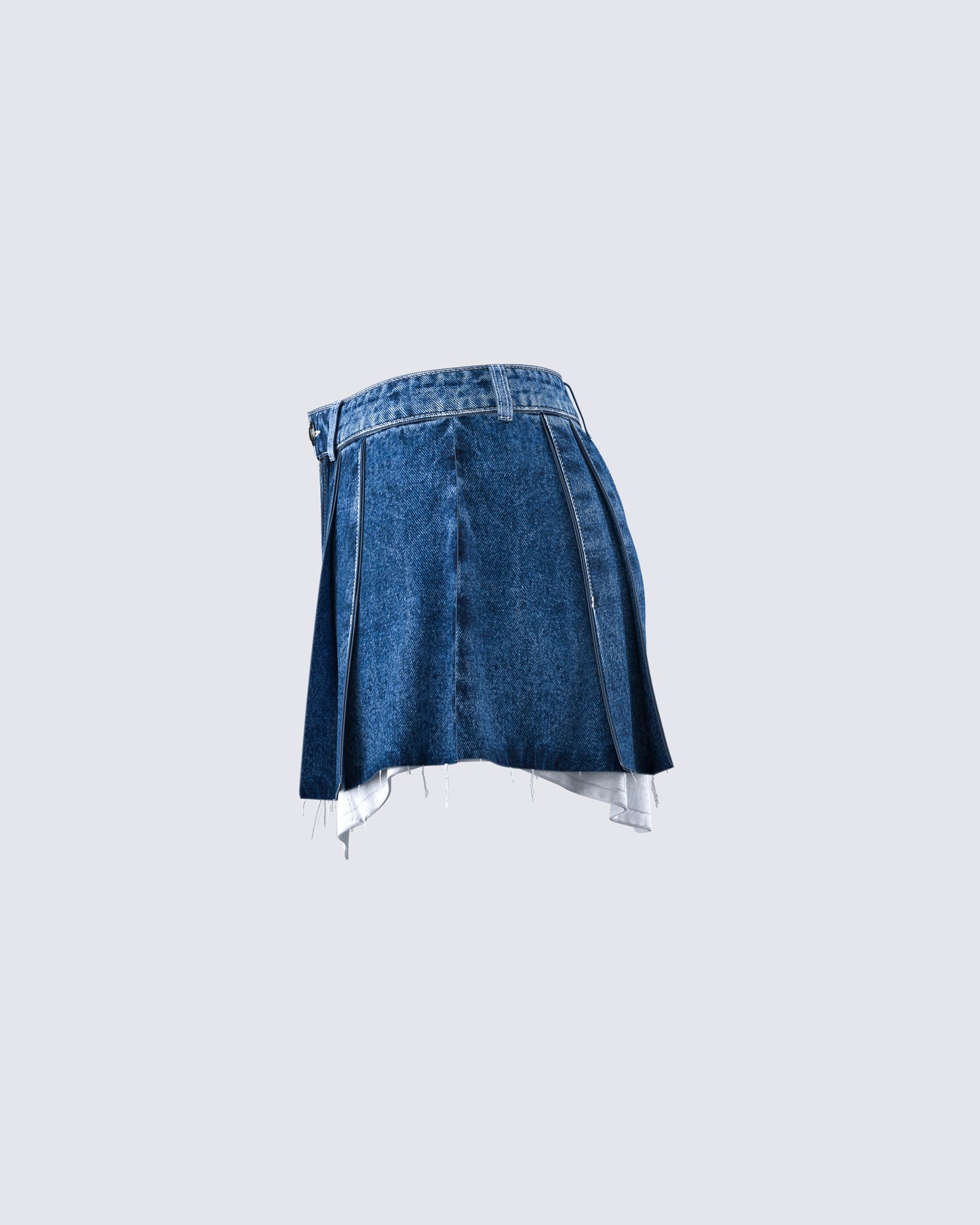 Robyn Pleated Denim Mini Skirt