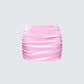 Saranna Pink Satin Micro Mini Skirt product front