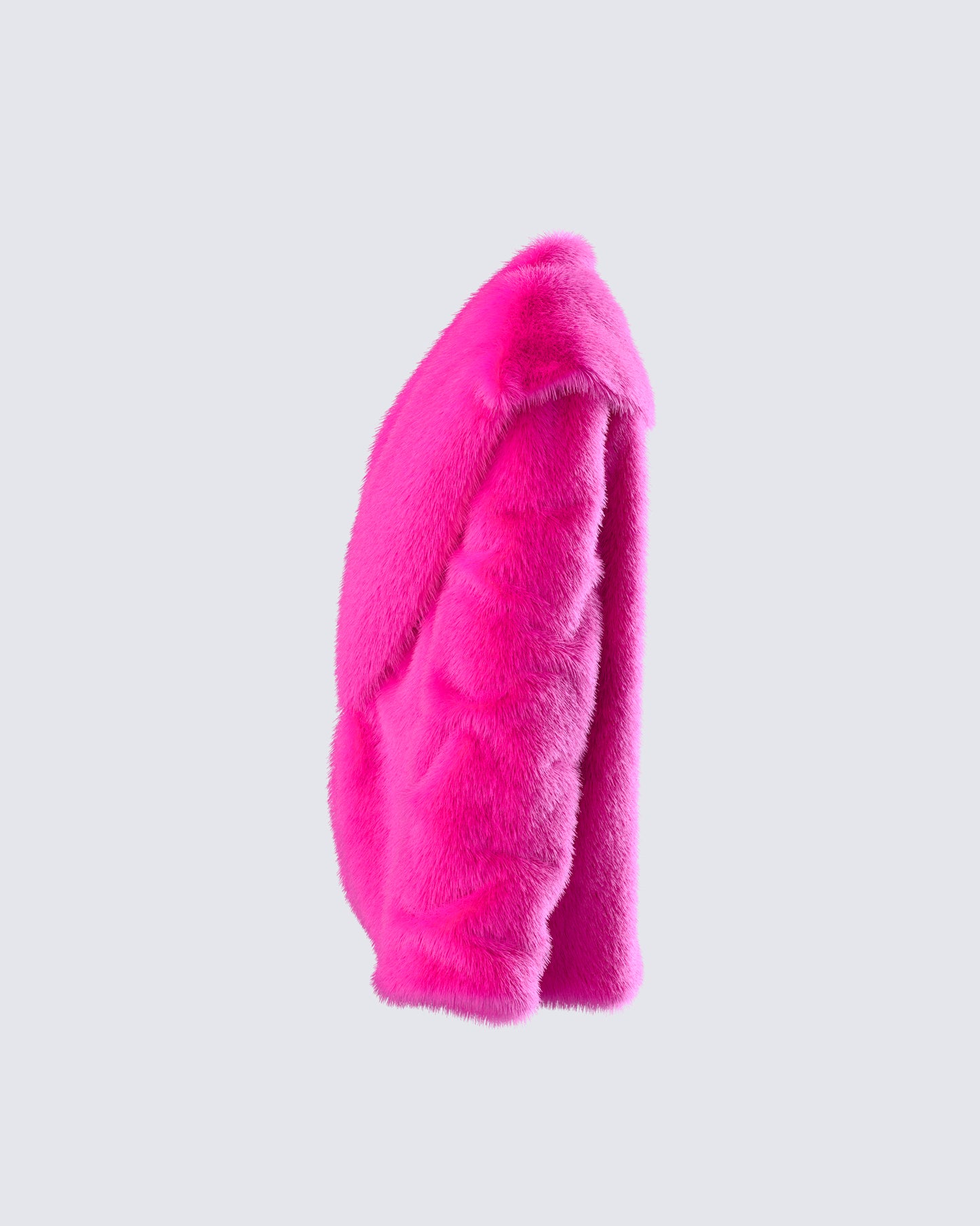 Rosamond Hot Pink Vegan Fur Jacket