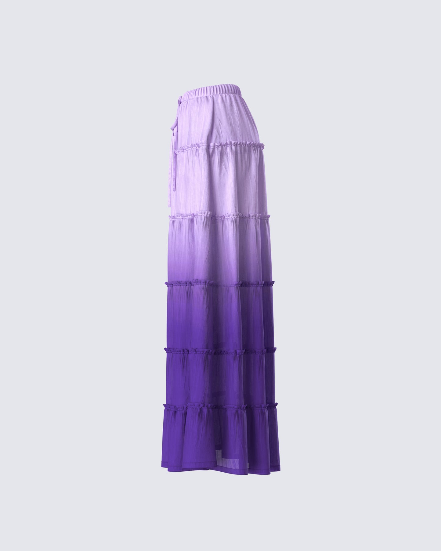 Zadie Purple Ombre Tiered Maxi Skirt