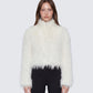Abiba White Faux Fur Boxy Jacket