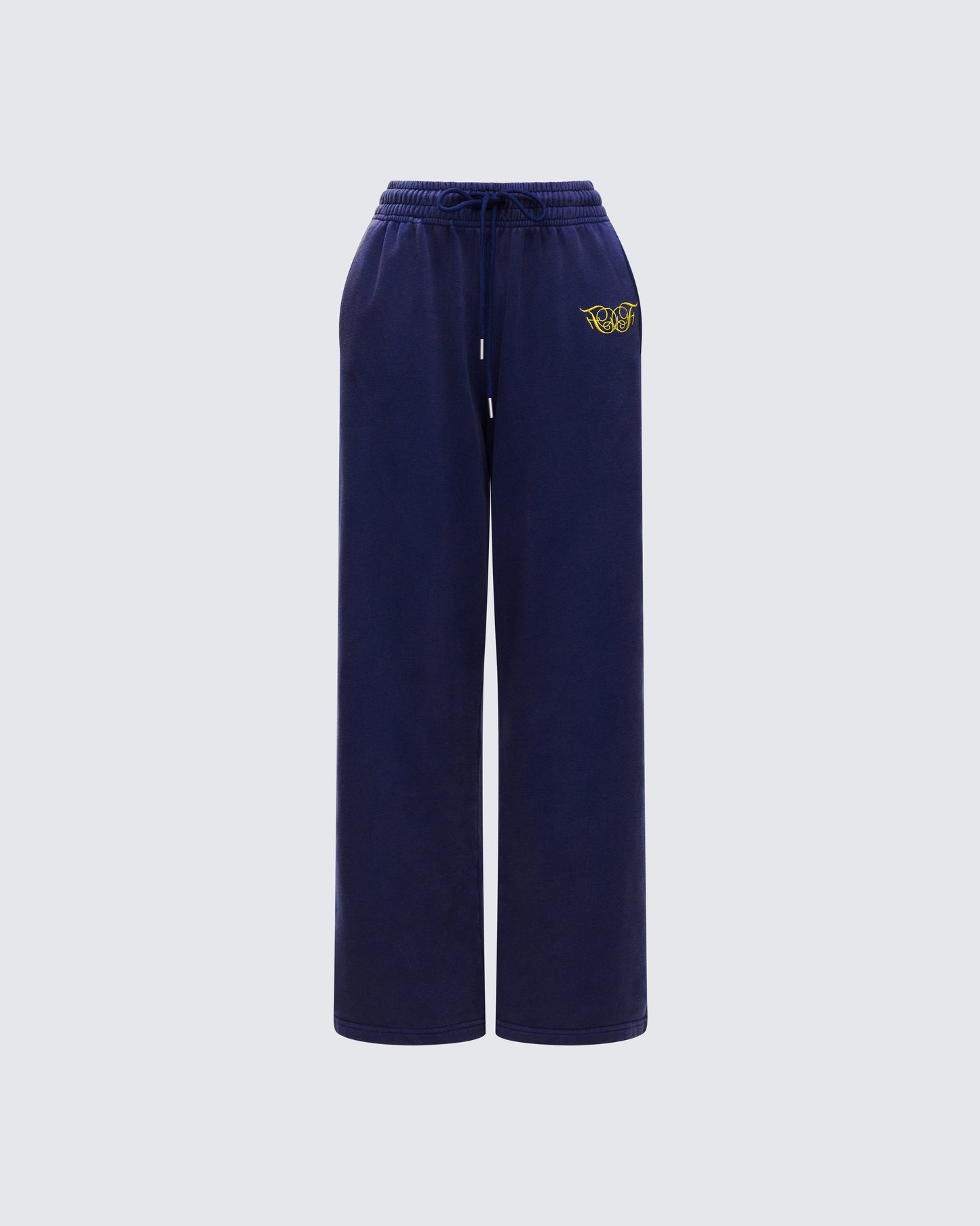 Kamilah Blue Acid Wash Wide Leg Sweat Pant product front