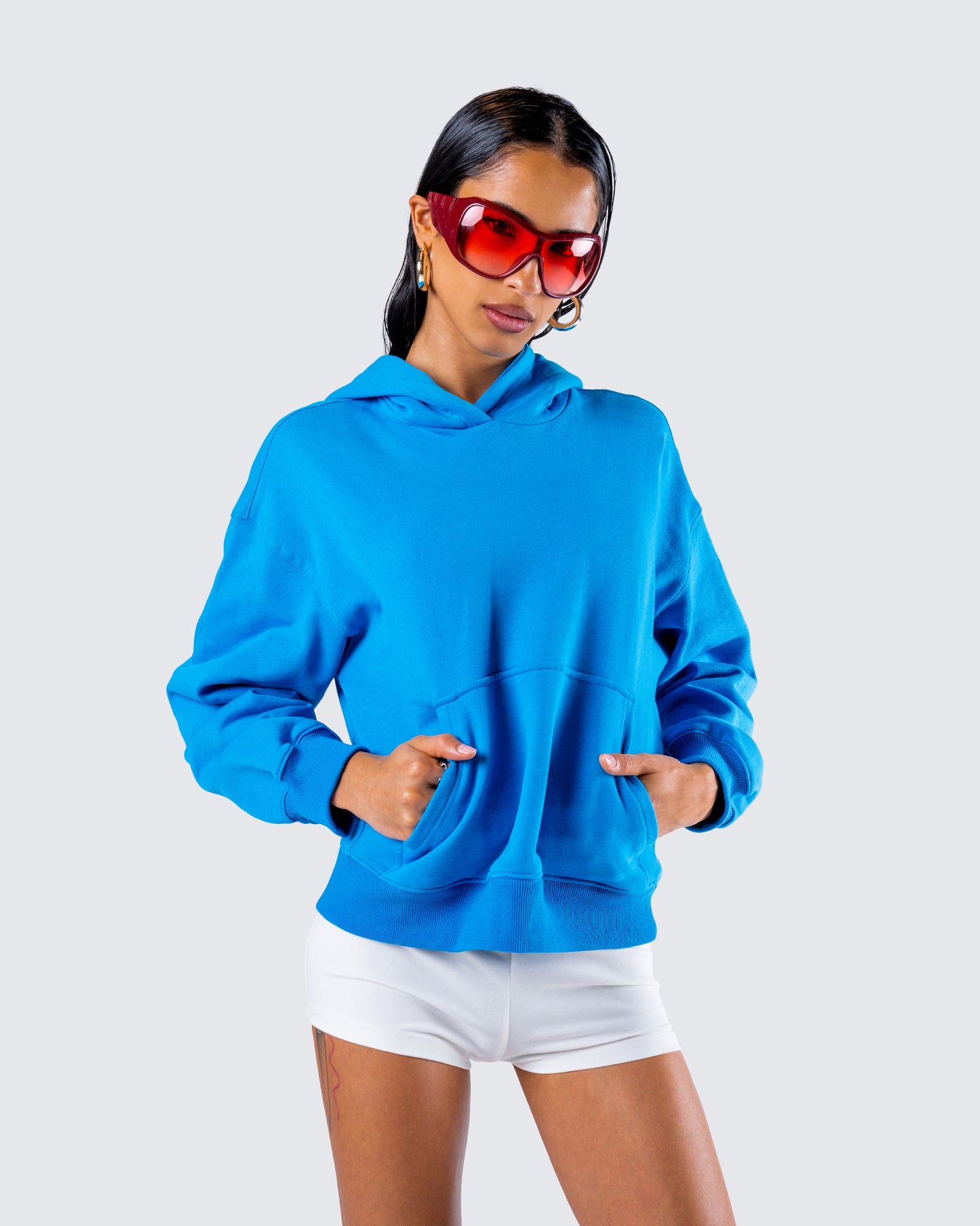 Yamuna Blue Fleece Hoodie