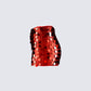 Philo Red Sequin Mini Skirt