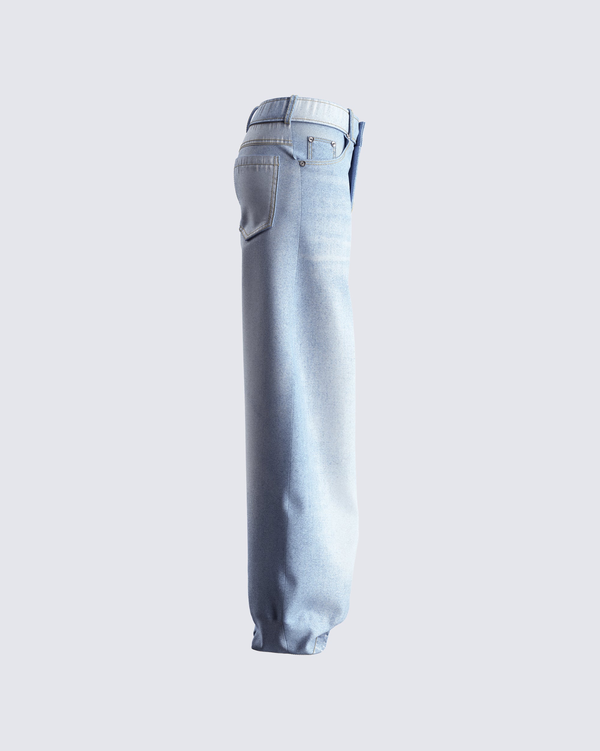 Samia Blue Denim Wide Leg Jeans