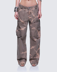 Oihana Brown Twill Cargo Pant