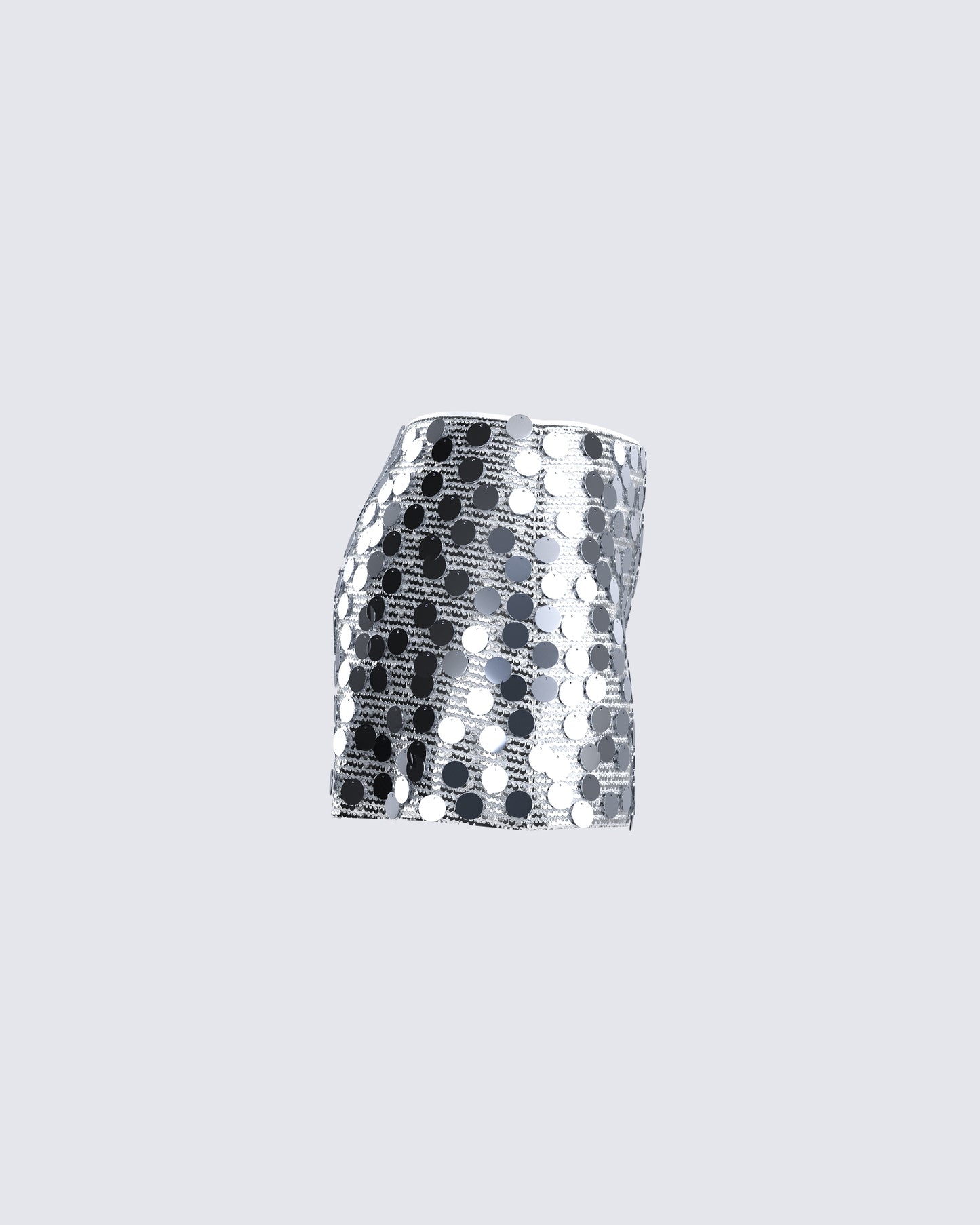 Philo Silver Sequin Mini Skirt