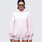 Azariah Stone Oversized Hoodie Top model front