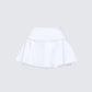 Pippa White Ruffle Tiered Skort
