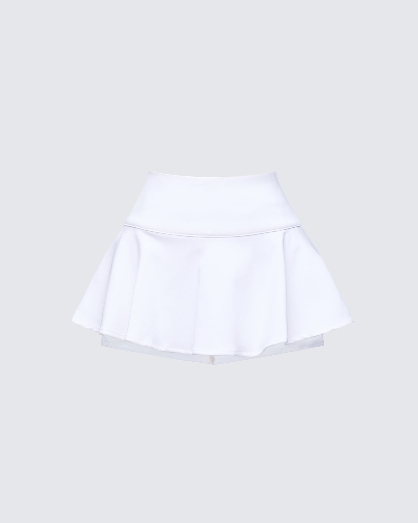 Pippa White Ruffle Tiered Skort